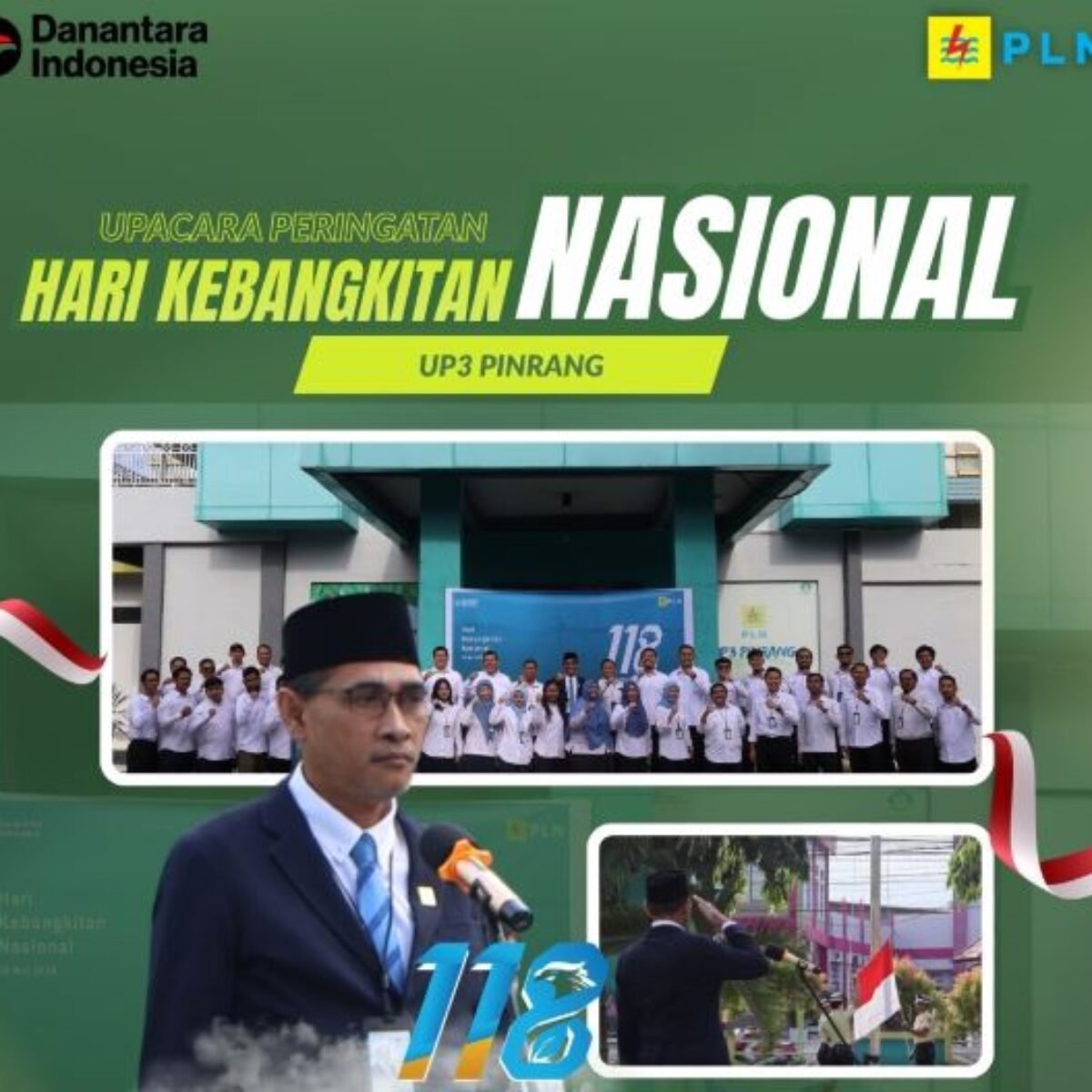 PLN UP3 Pinrang Peringati Harkitnas ke-118, Tegaskan Semangat Gotong Royong