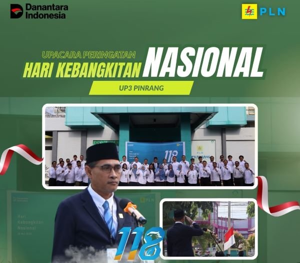 PLN UP3 Pinrang Peringati Harkitnas ke-118, Tegaskan Semangat Gotong Royong