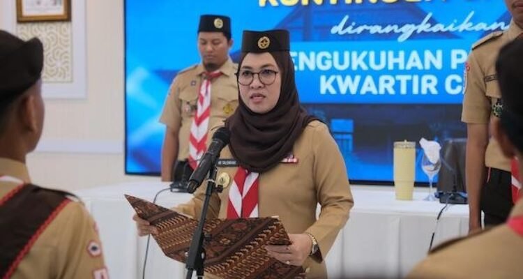Bupati Gowa Lepas 92 Peserta Jambore Nasional dan Kukuhkan Pramuka Garuda