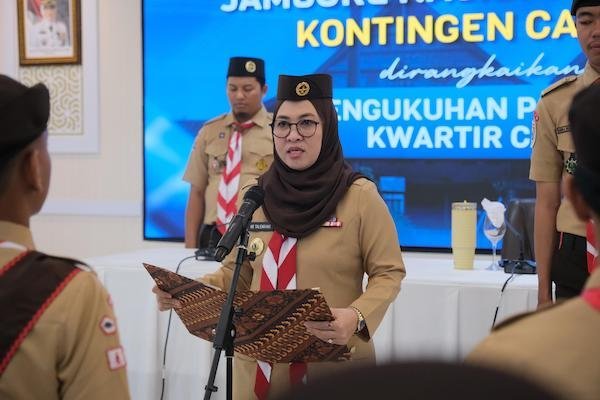 Bupati Gowa Lepas 92 Peserta Jambore Nasional dan Kukuhkan Pramuka Garuda