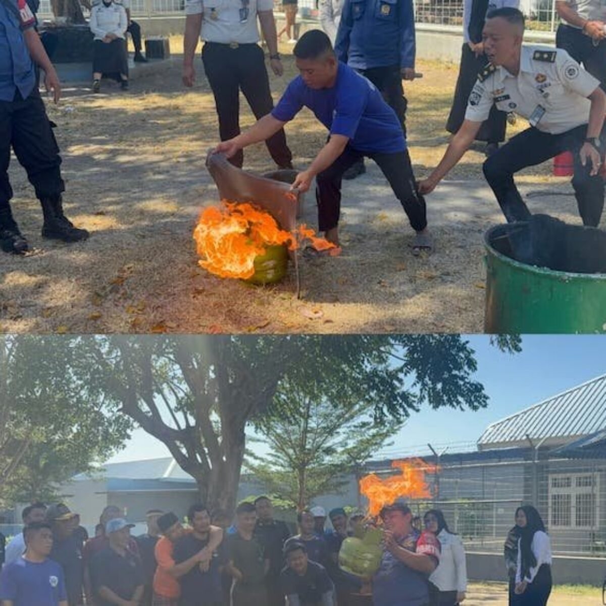 Cegah Potensi Kebakaran, Rutan Jeneponto Gelar Simulasi Penggunaan APAR Cegah Potensi Kebakaran, Rutan Jeneponto Gelar Simulasi Penggunaan APAR