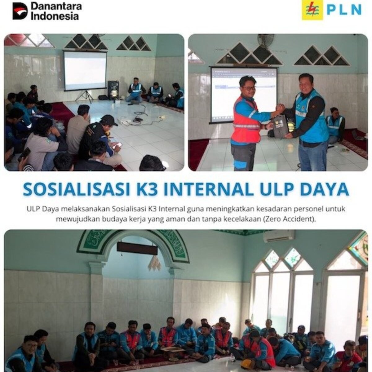 PLN ULP Daya Perkuat Budaya Aman Lewat Sosialisasi K3 Internal