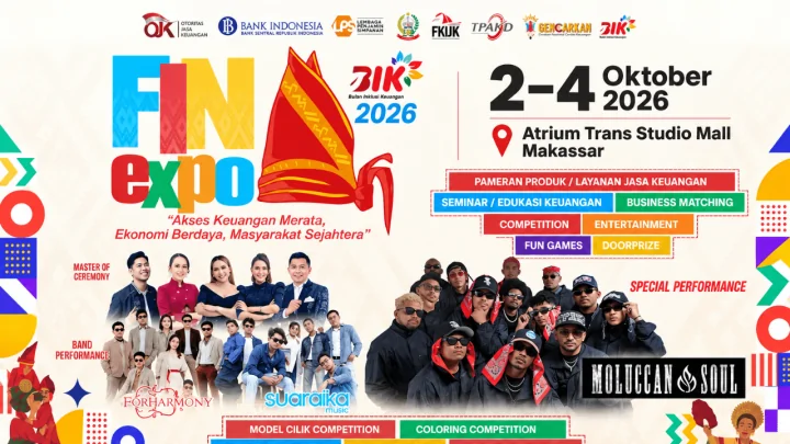 FIN EXPO 2026 OJK Sulselbar Digelar di TSM Makassar, Hadirkan Edukasi Keuangan hingga Kompetisi