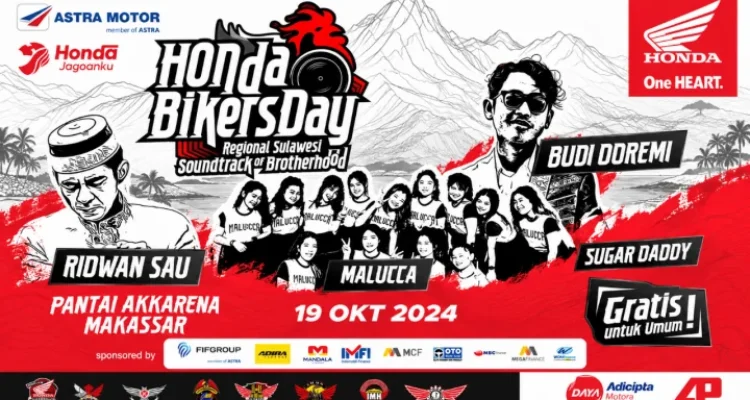 Honda Bikers Day 2026 Regional Sulawesi Digelar Gratis di Pantai Akkarena, Hadirkan Last Child