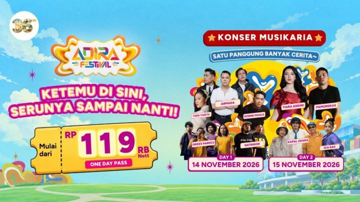 Presale Tiket Musikaria Adira Festival 2026 Dibuka, Harga Mulai Rp119 Ribu