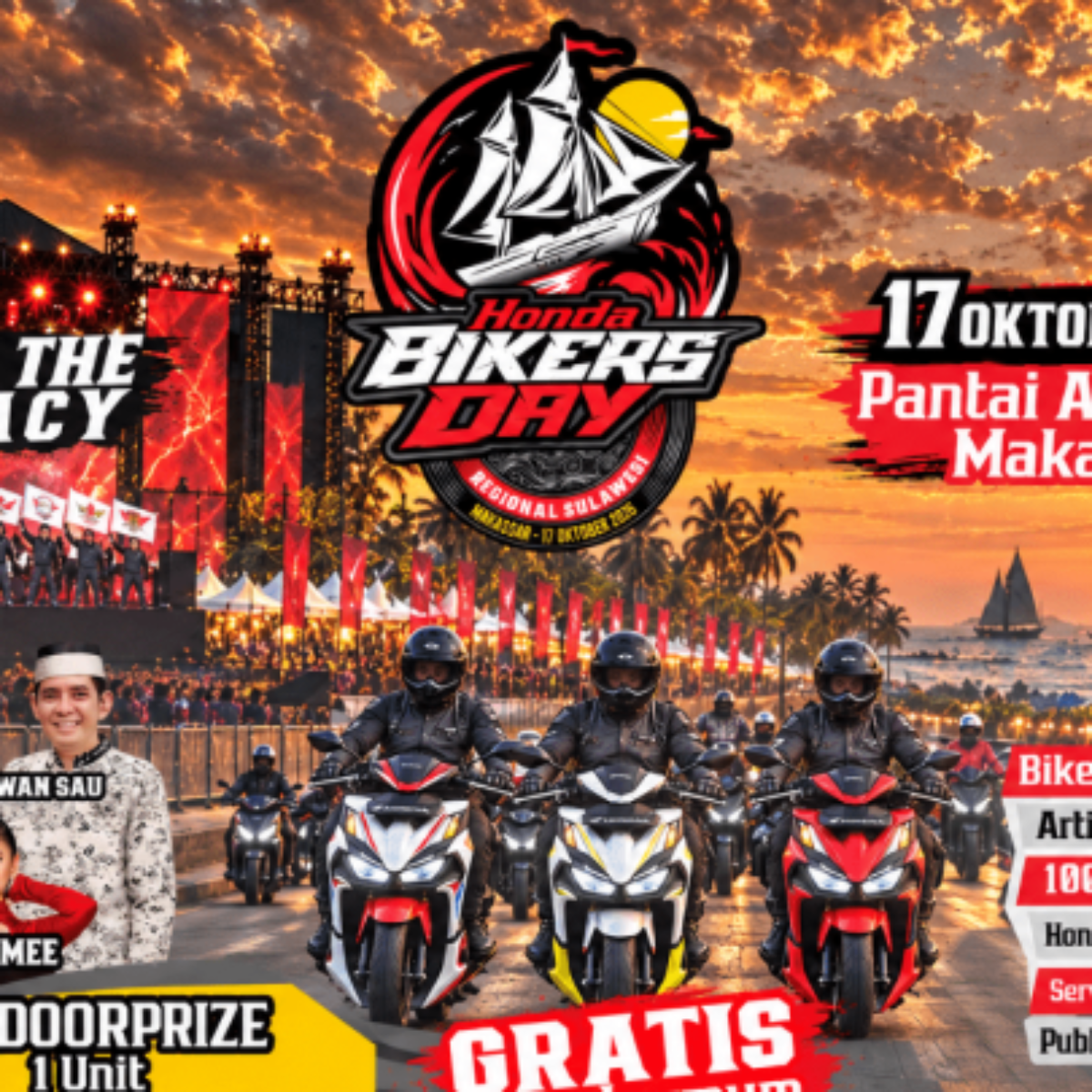 Honda Bikers Day 2026 Regional Sulawesi Siap Guncang Makassar, Gratis untuk Umum
